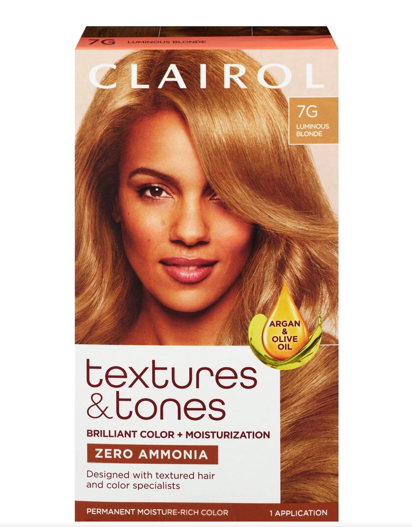 Clairol Textures & Tones Permanent Hair Dye, 7G Luminous Blonde