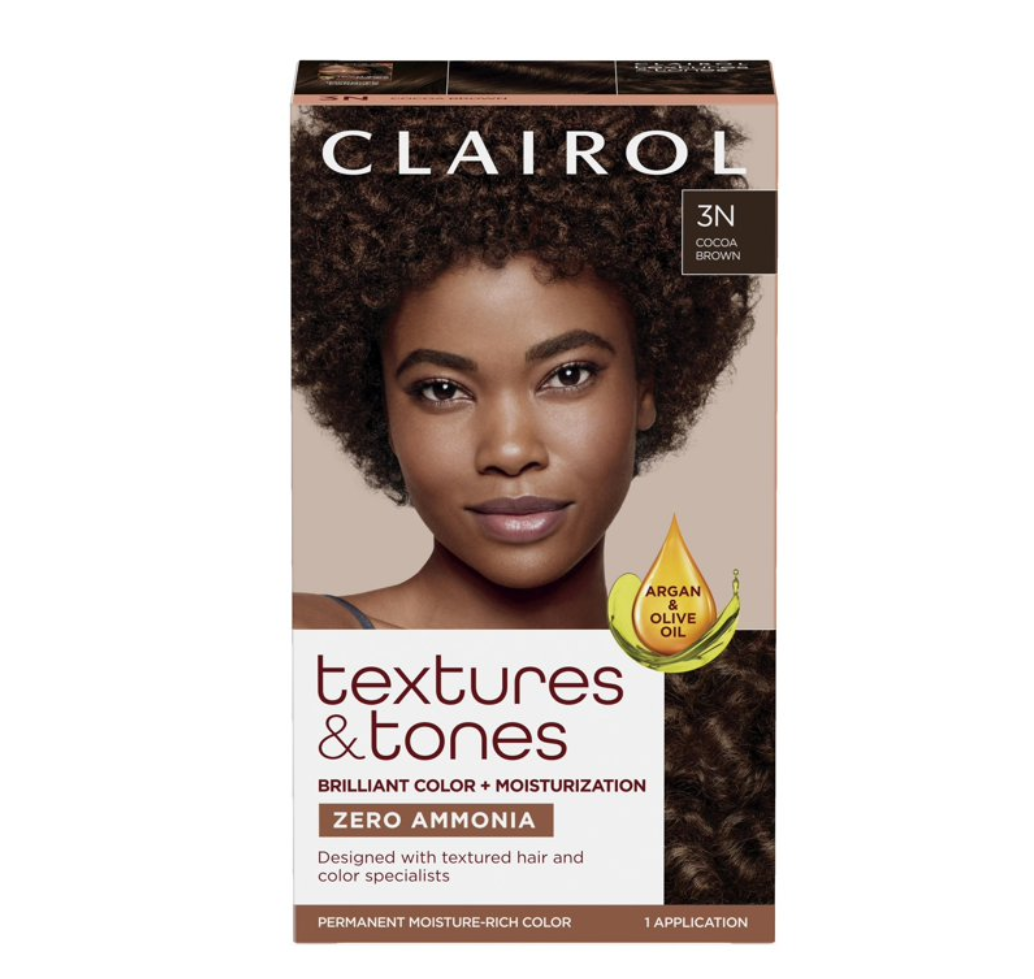 Clairol Textures & Tones Hair Dye Ammonia-Free Permanent Hair Color Creme, 3N Cocoa Brown,
