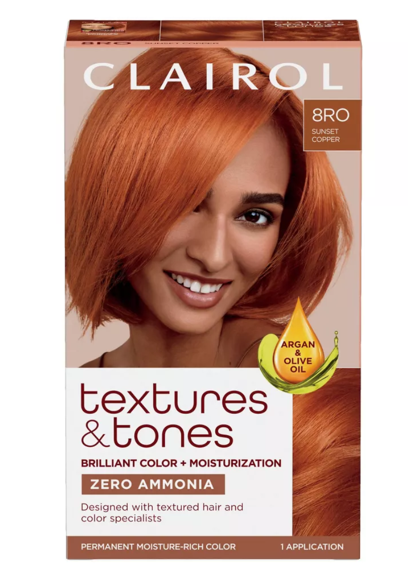Clairol Textures & Tones Permanent Hair Color Cream 8RO