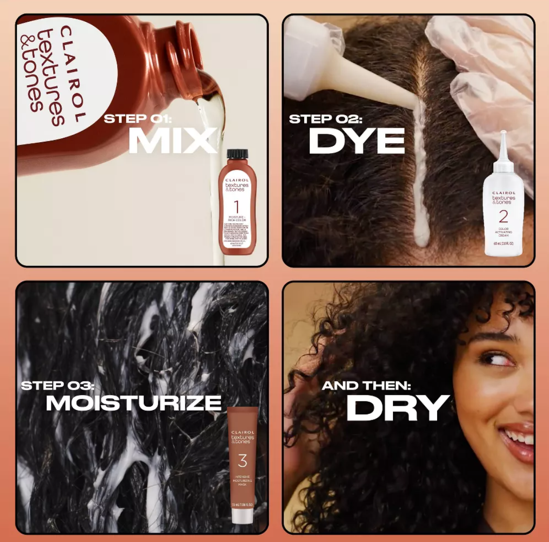 Clairol Textures & Tones Permanent Hair Color Cream 8RO