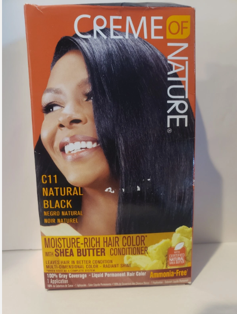 Creme Of Nature Color C11 Natural Black Kit Negro Natural w/ Shea Butter
