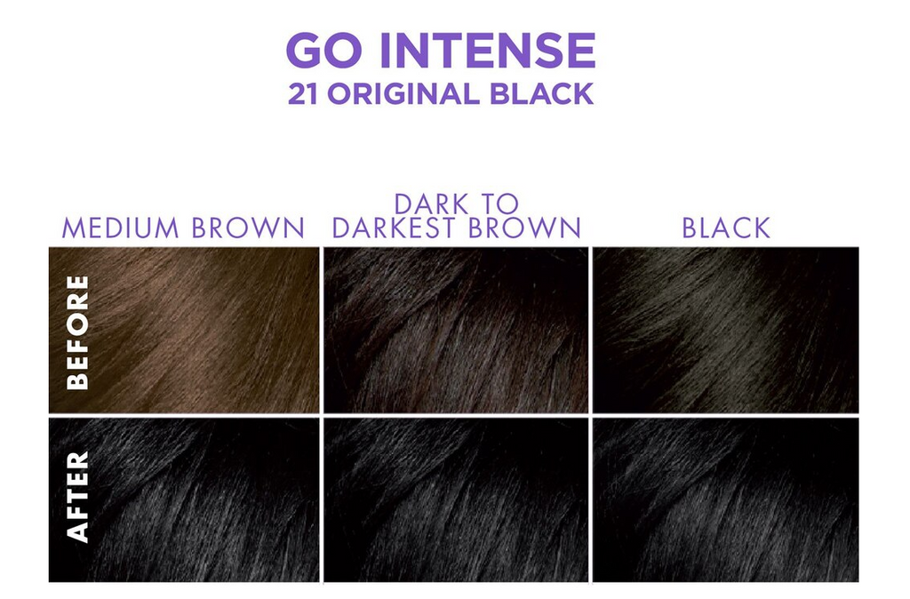 Dark & Lovely Go Intense! Ultra Vibrant Permanent Hair Color, 21 Original Black
