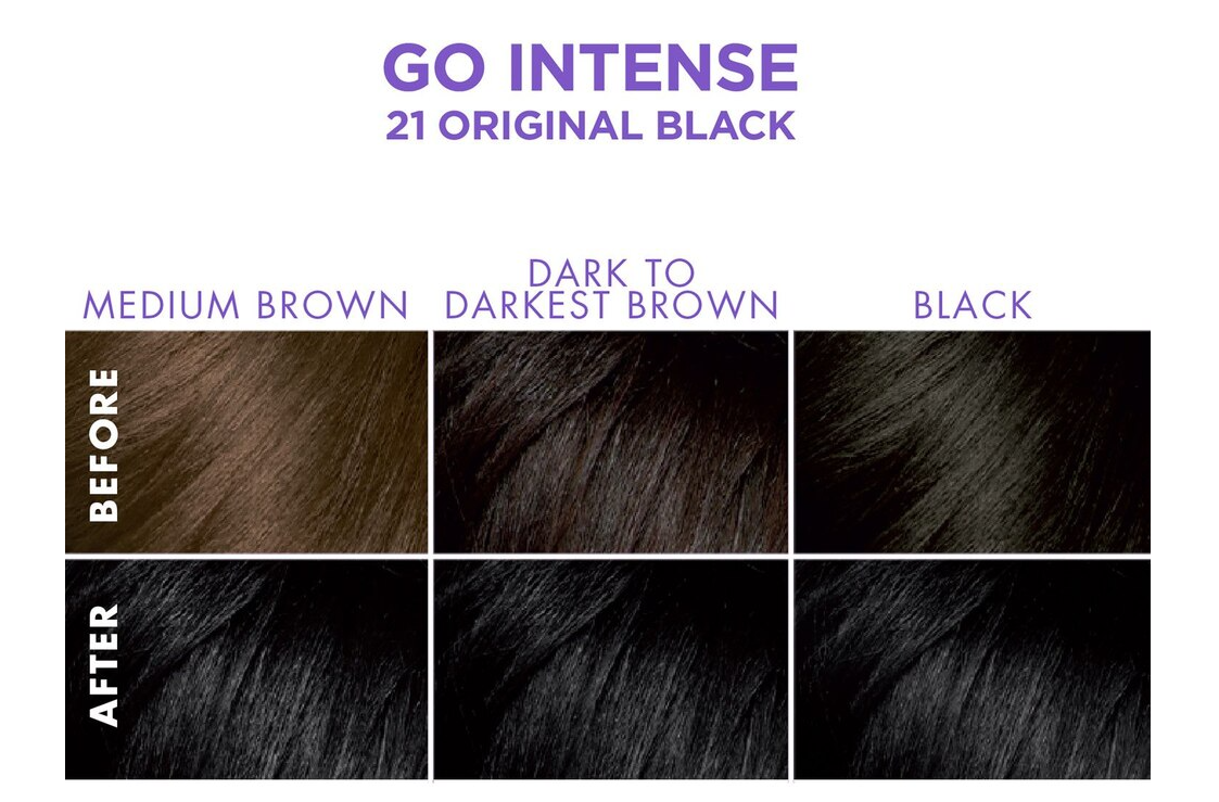 Dark & Lovely Go Intense! Ultra Vibrant Permanent Hair Color, 21 Original Black