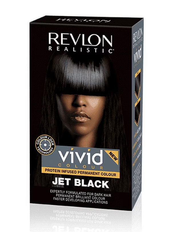 Revlon Realistic Vivid Colour Protein Infused Permanent Color Hair Jet Black