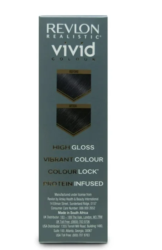 Revlon Realistic Vivid Colour Protein Infused Permanent Color Hair Jet Black