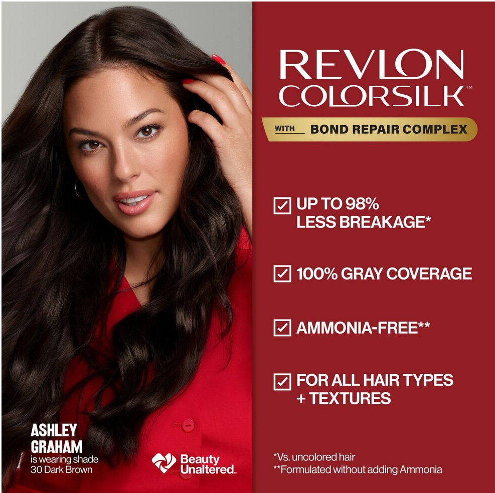 Revlon Colorsilk With Bond Repair Complex Permanent Hair Color, 20 Brown Black