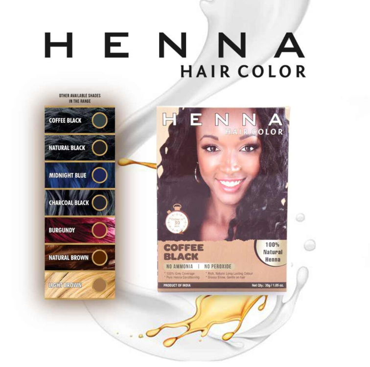 Henna Hair Dye Black Coffee Hair Color 100% Pure & Natural Henna Beauty Colors