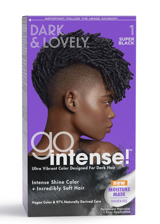 Dark & Lovely Go Intense! Ultra Vibrant Permanent Hair Color, 1 Super Black