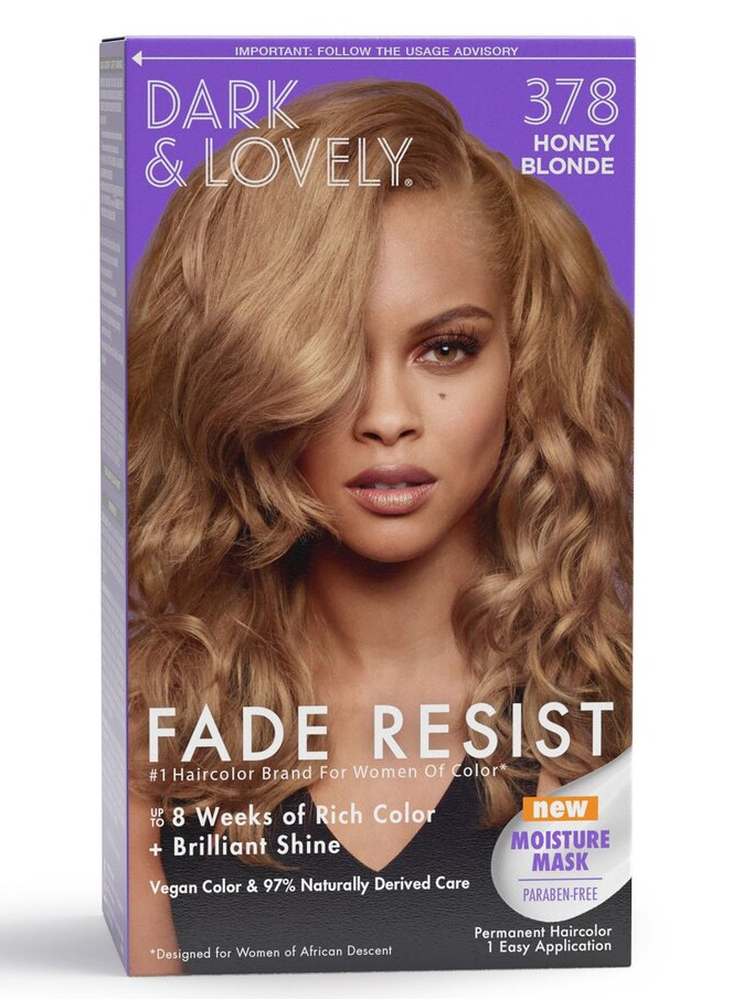 Dark & Lovely Fade Resist Permanent Hair Color, 378 Honey Blonde