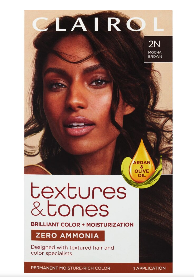 Clairol Textures & Tones Permanent Hair Dye, 2N Mocha Brown