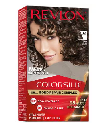 Revlon ColorSilk with Bond Repair Complex, Dark Brown 30