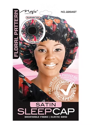 Magic Collection Floral Satin Sleep Cap