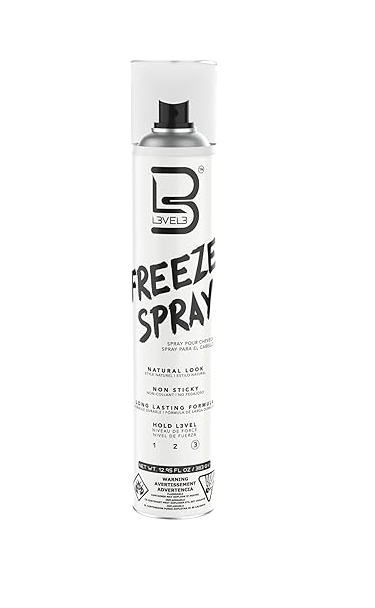L3 Level 3 Freeze Hair Spray - Long Lasting and Strong Hold Hair Spray - Weightless - No Residue