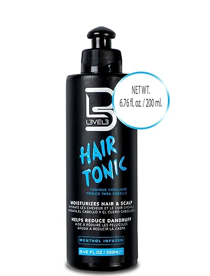 L3 Level 3 Hair Tonic - Hair Moisturizer for Women and Men - Fresh Impact for Extra Shine and Hair Volume