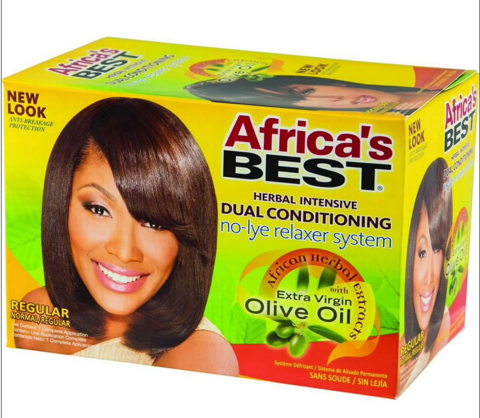 Africa's Best Herbal Intensive Dual Conditioning Adult No-Lye Hair Relaxer, Reg Strength, Normal