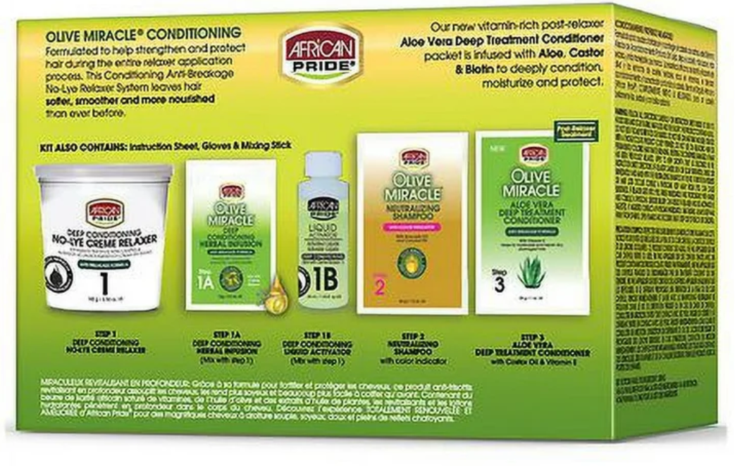 African Pride Olive Miracle Regular Deep Conditioning Anti-Breakage No-Lye Relaxer