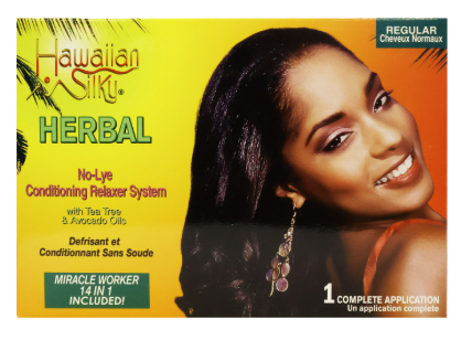 Hawaiian Silky Herbal Sensitive Scalp No Lye Relaxer System Regular