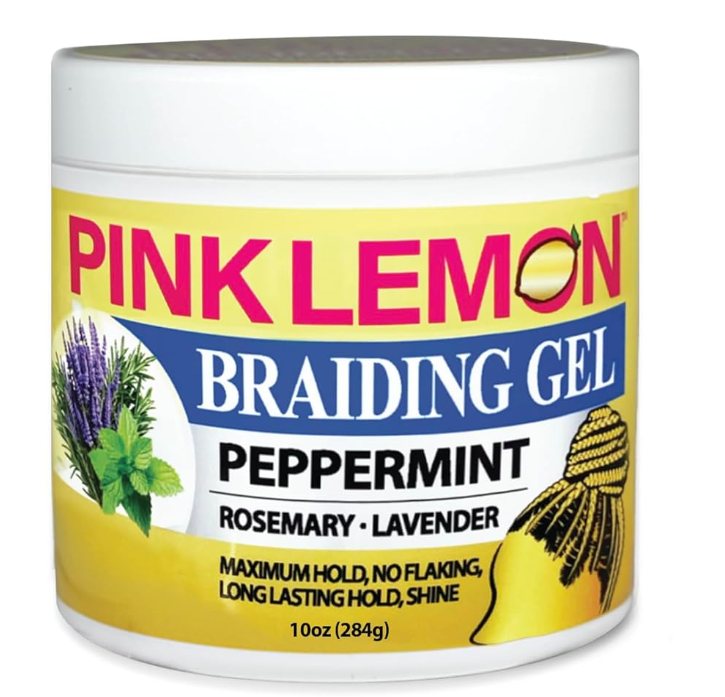 PINK LEMON Braiding Gel Peppermint  10oz