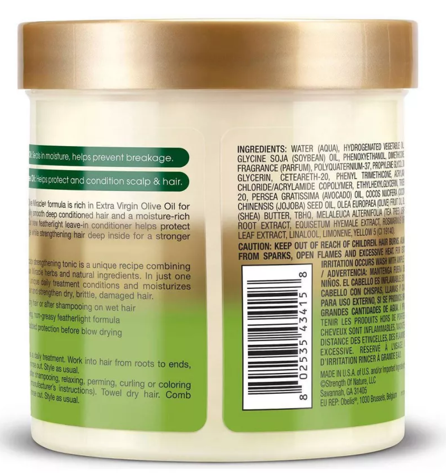 African Pride Olive Miracle Anti-Breakage Leave -In Conditioner Cream - 15oz