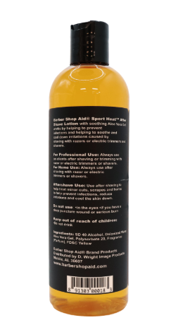 Barber Shop Aid Sport Heat Aftershave with Aloe 12.5oz