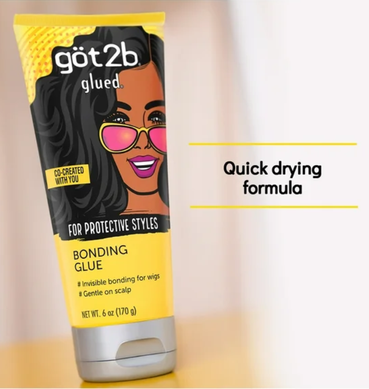 Got2b Glued Bonding Glue for Protective styles, Wig Glue 6 oz