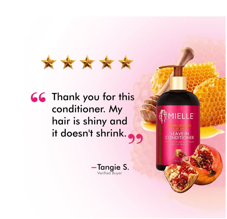 Mielle Pomegranate & Honey Leave In Conditioner, 12 OZ