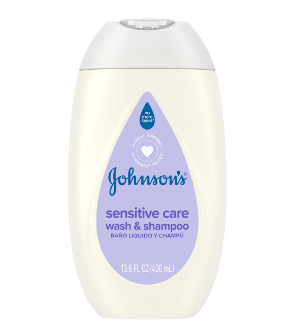 Johnson's Sensitive Care Baby 2-in-1 Body Wash & Shampoo 13.6floz