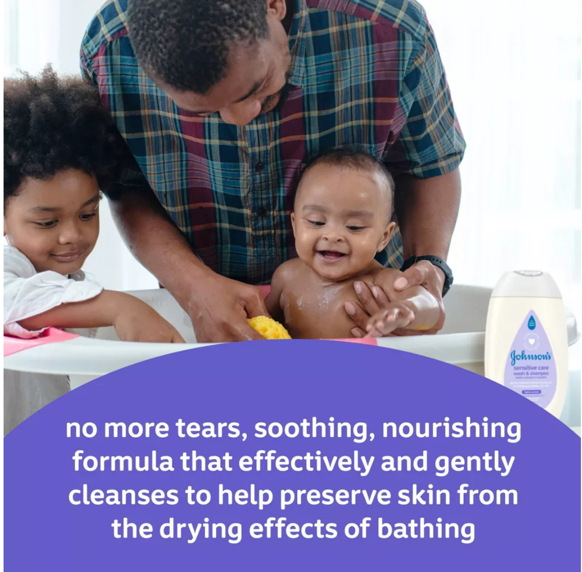 Johnson's Sensitive Care Baby 2-in-1 Body Wash & Shampoo 13.6floz