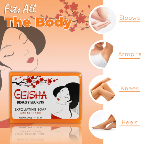 Geisha Beauty Secrets Exfoliating Soap with Kojic Acid