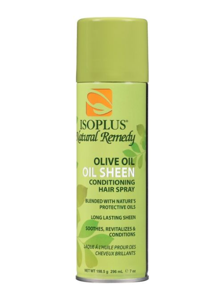 Isoplus Natural Remedy Olive Oil Oil Sheen Conditioning Hair Spray 7 oz