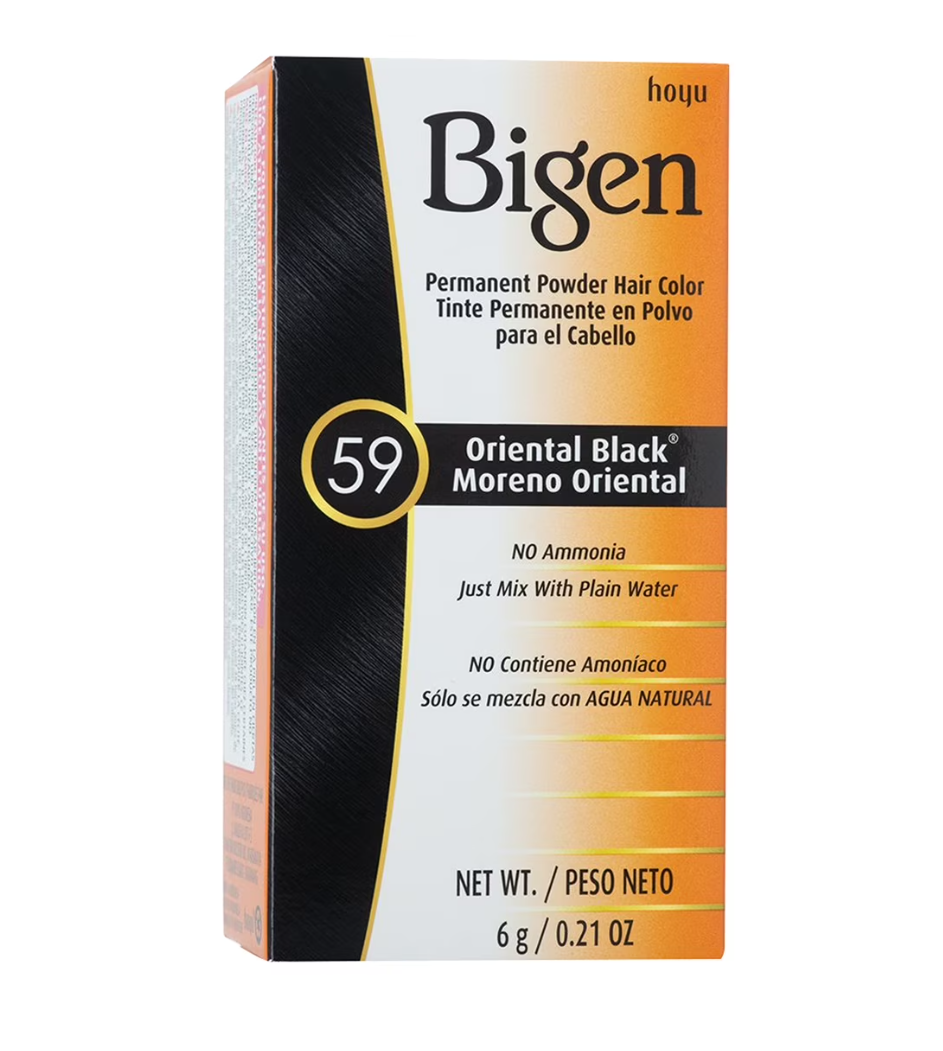 Bigen Permanent Powder Hair Color, Oriental Black 59, Unisex, Adult