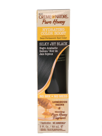 Creme Of Nature Pure Honey Semi-Permanent Hair Color, Silky Jet Black