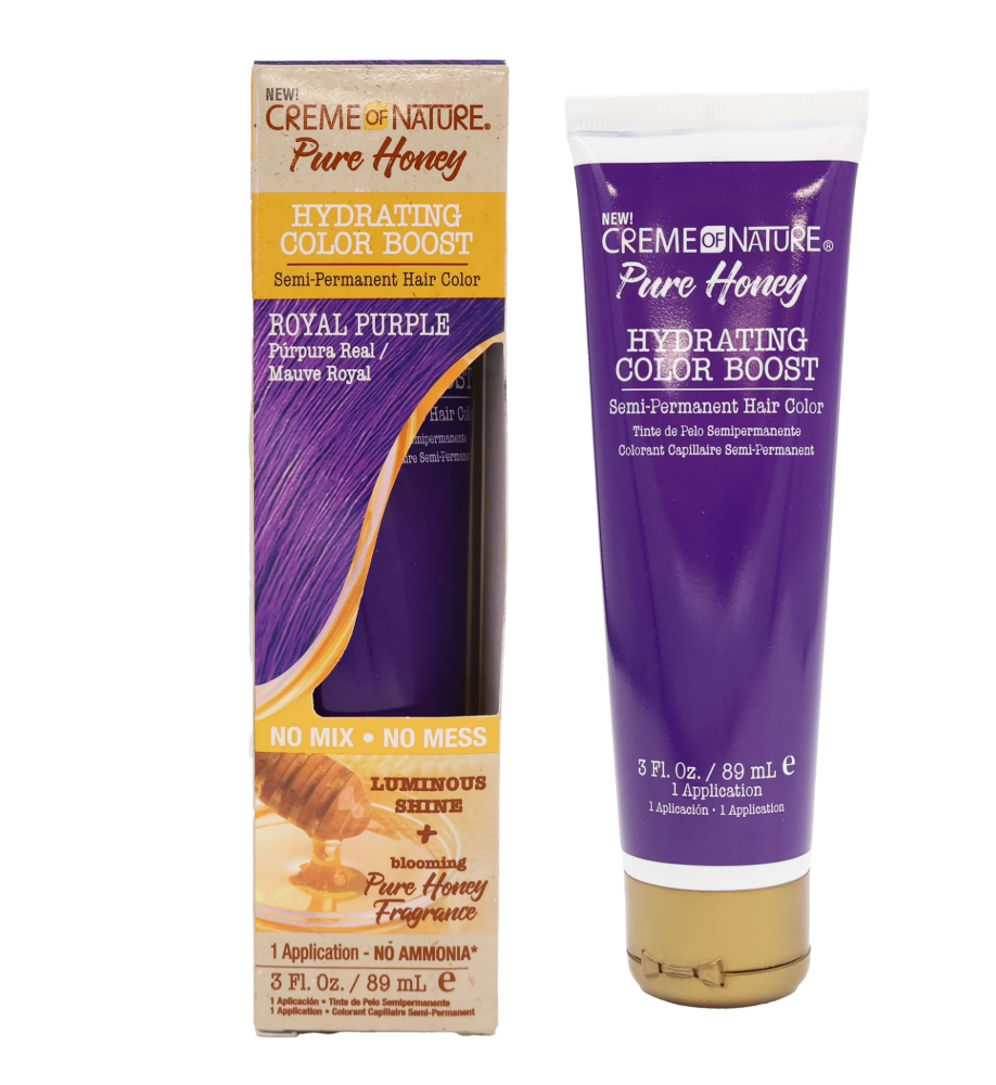 Creme Of Nature Pure Honey Semi-Permanent Hair Color, Royal Purple