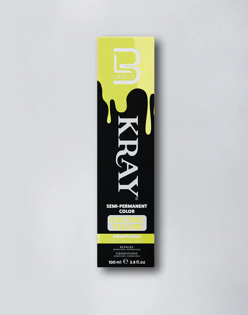 L3VEL3 KRAY Electric Yellow Semi Permanent Color