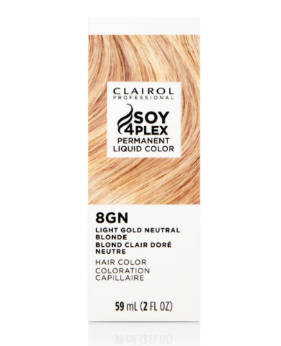 8GN Light Gold Neutral Blonde Permanent Liquid Hair Color