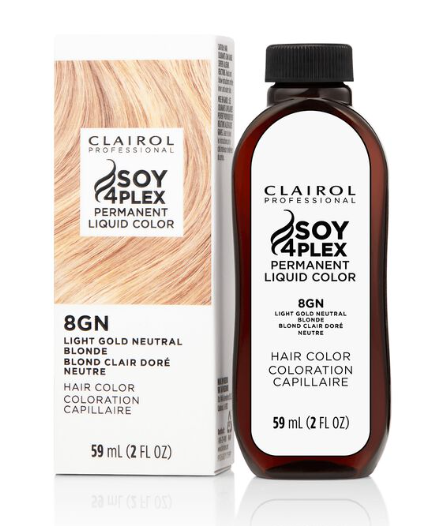8GN Light Gold Neutral Blonde Permanent Liquid Hair Color