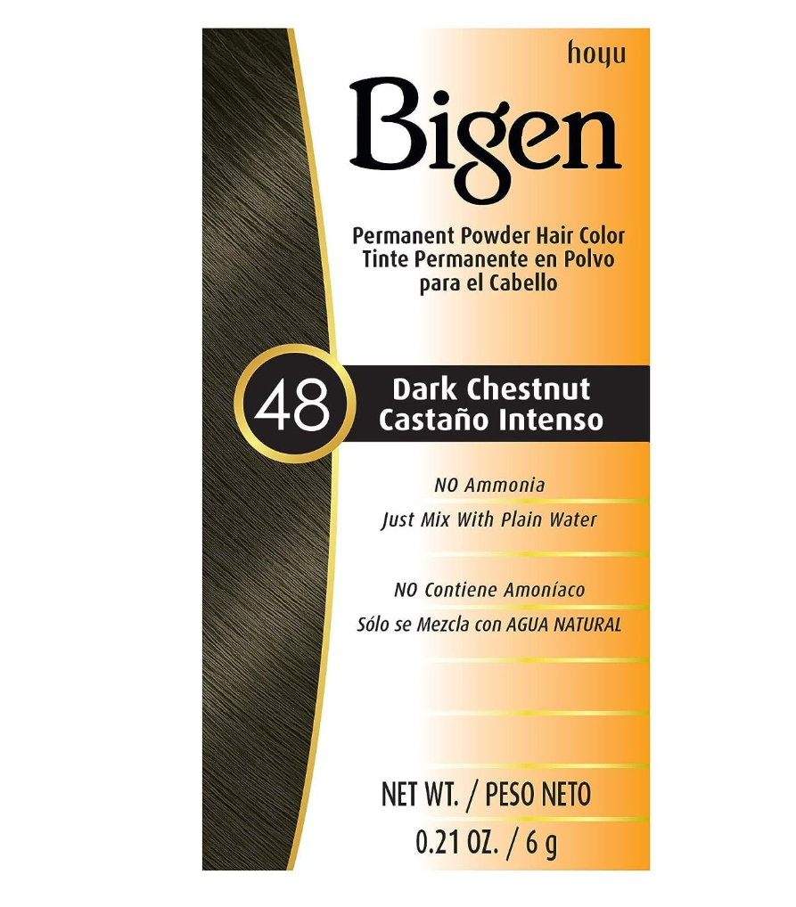 Bigen Permanent Powder Hair Color 48 Dark Chestnut