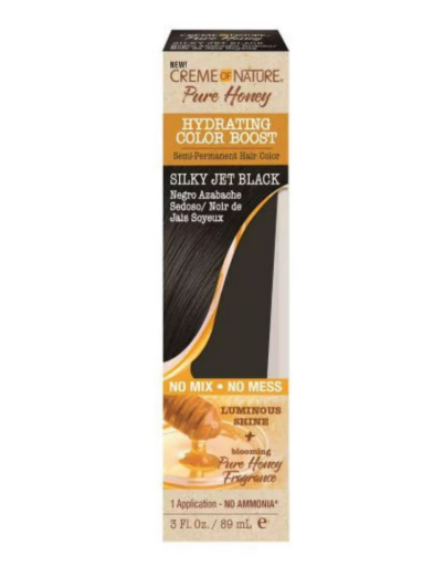 Creme Of Nature Pure Honey Semi-Permanent Hair Color, Silky Jet Black