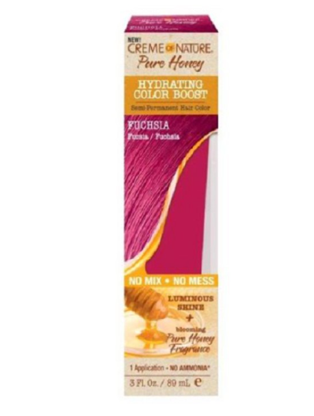 Creme Of Nature Pure Honey Hydrating Color Boost, Fuchsia, 3 Fl Oz