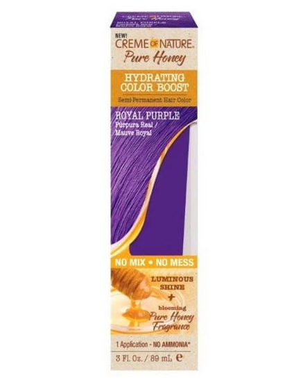 Creme Of Nature Pure Honey Semi-Permanent Hair Color, Royal Purple