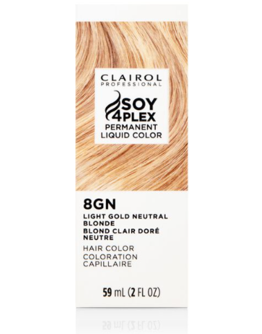 8GN Light Gold Neutral Blonde Permanent Liquid Hair Color