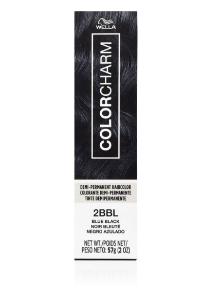 2BBL Blue Black Demi Permanent Cream Hair Color