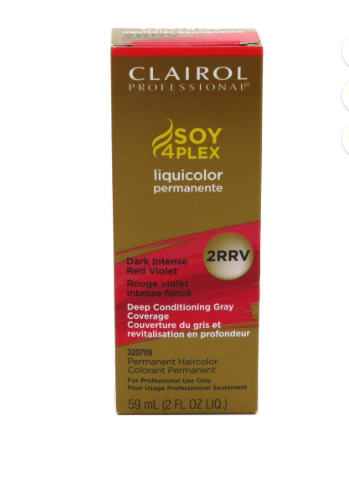 Clairol Professional Permanent 2RRV Dark Intense Red Violet 2oz