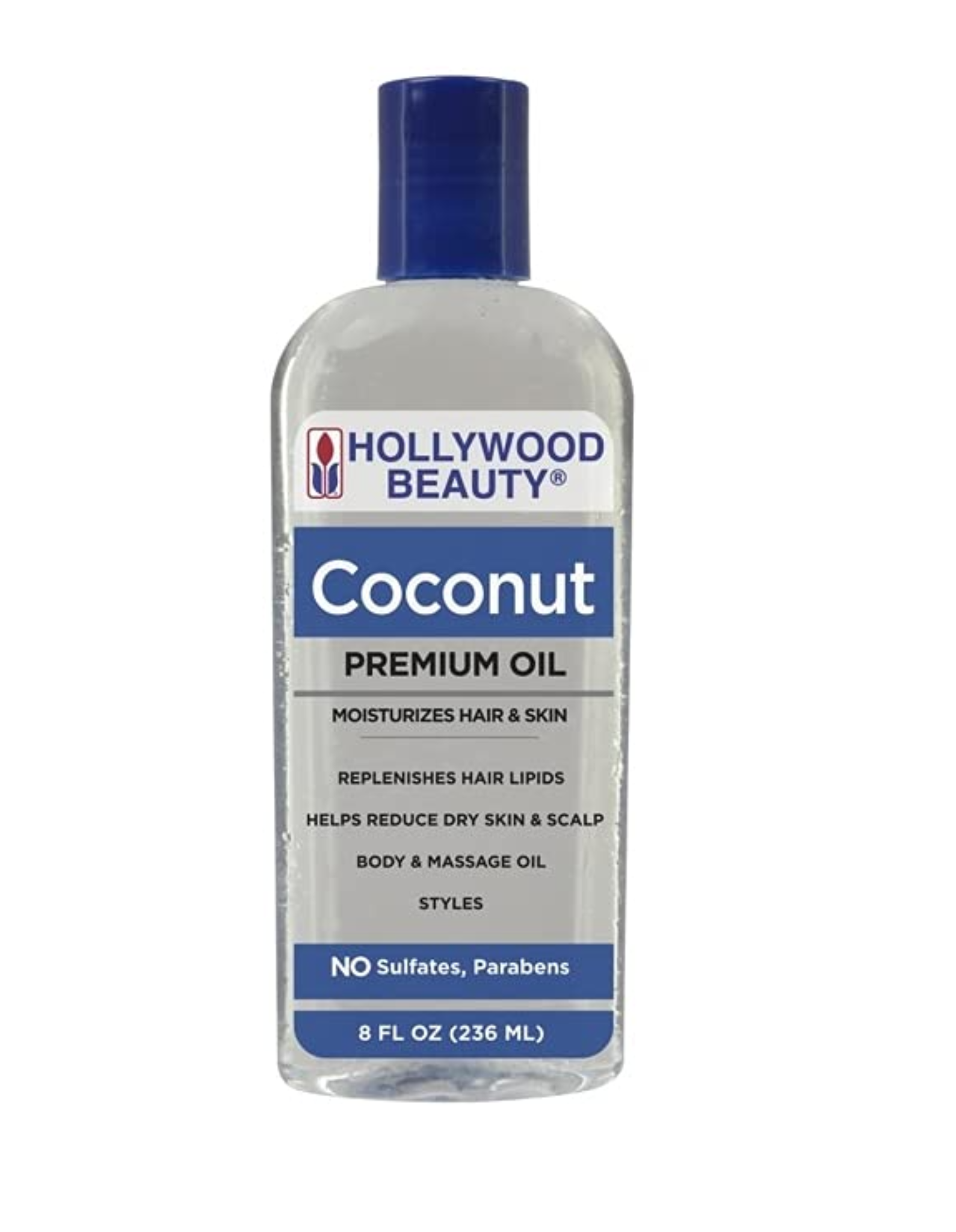 Hollywood Beauty Coconut Oil Moisturizes Hair & Skin 8 Oz