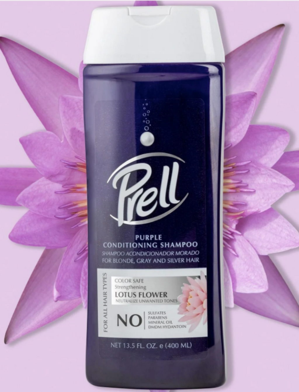 Prell Lotus Flower Color Safe Strengthening Purple Conditioning Shampoo 13oz