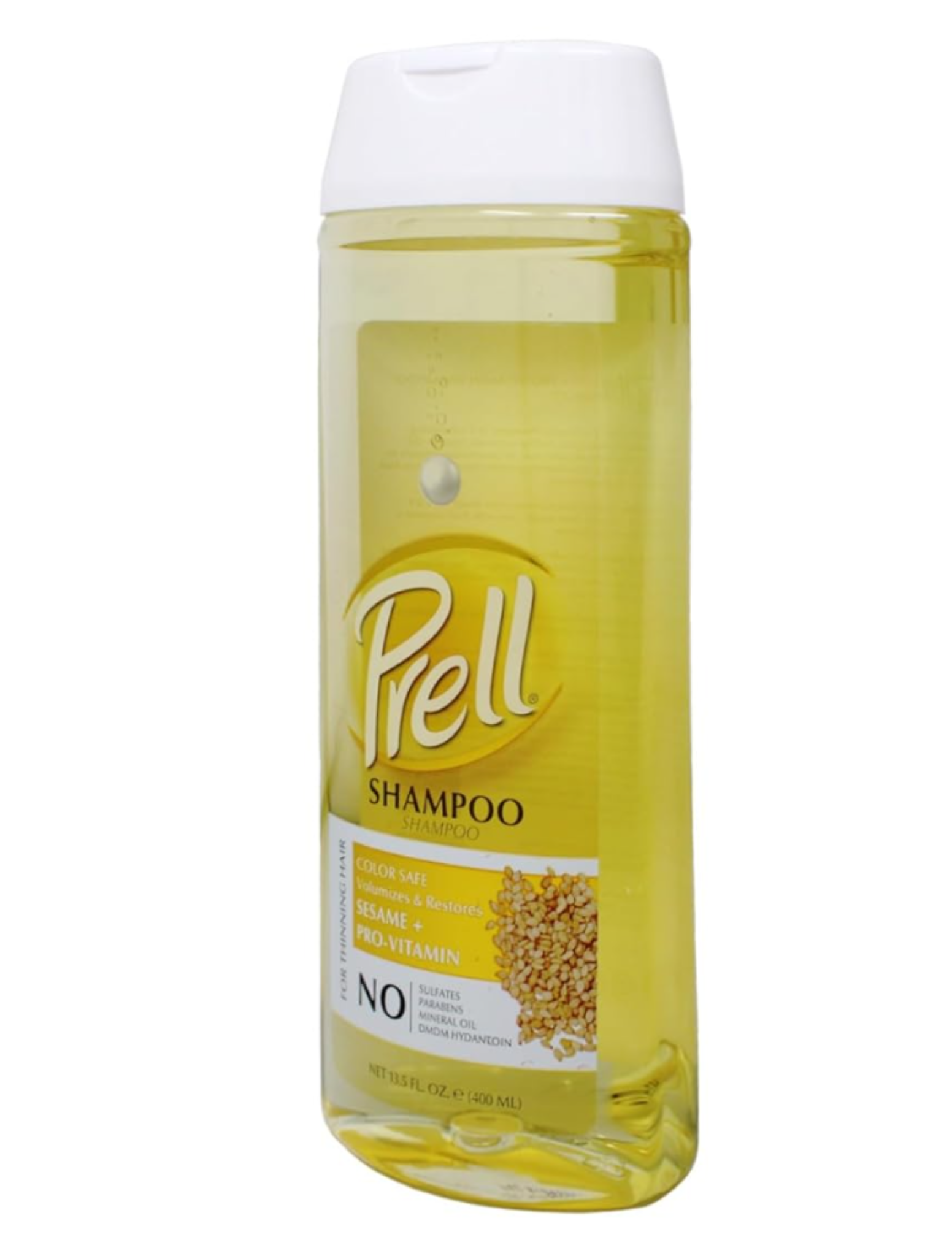 Prell Sesame + Pro-Vitamin Shampoo for Thinning Hair, Color Safe, Volumizes & Restores 13.5 oz