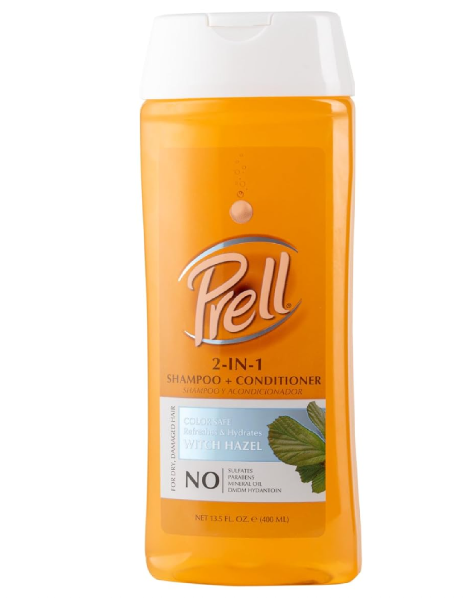Prell Witch Hazel Color Safe Refreshes & Hydrates 2-in-1 Shampoo + Conditioner for Dry, Damaged Hair, 13.5oz