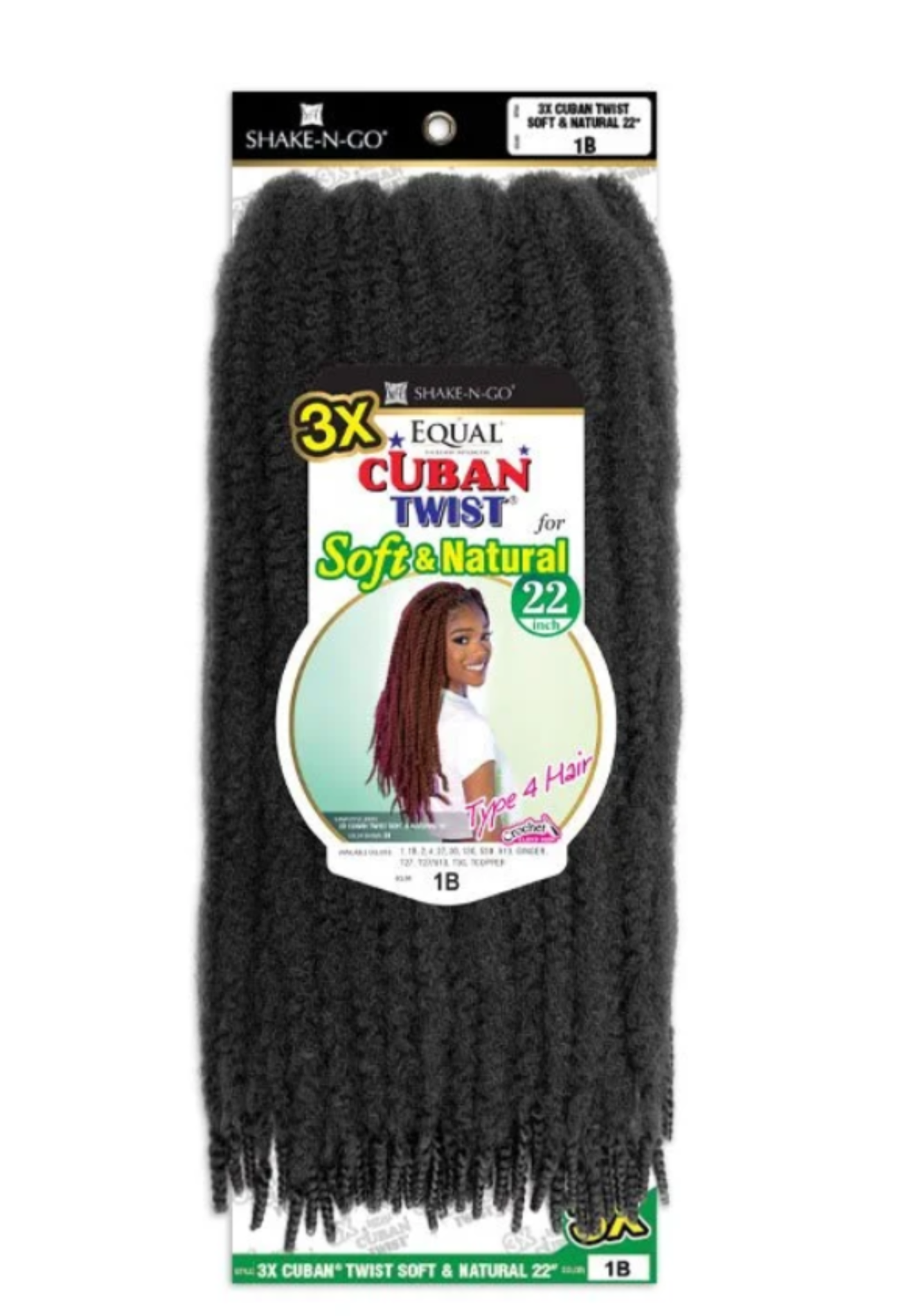 3X CUBAN TWIST SOFT & NATURAL 22"