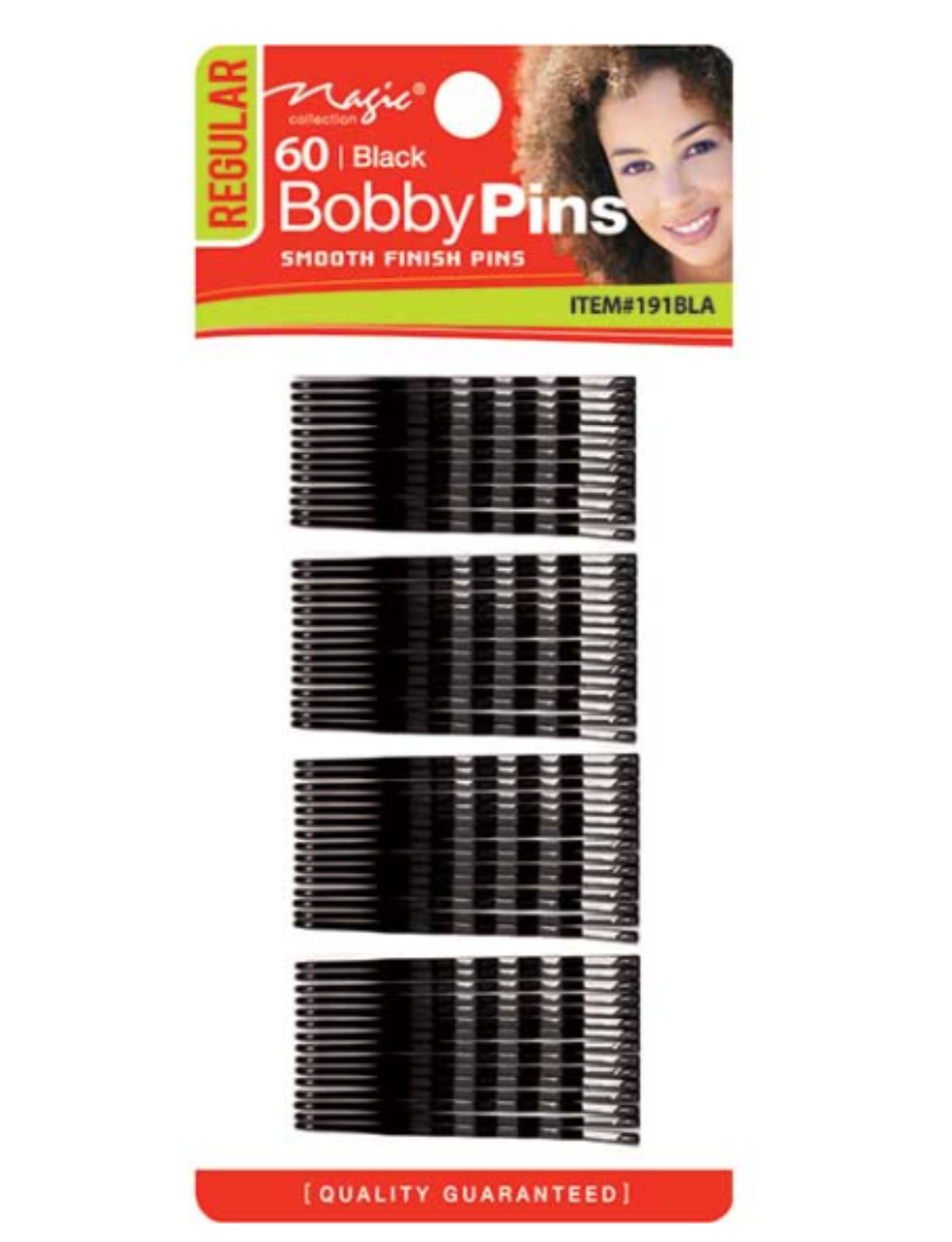 MAGIC COLLECTION - Regular Bobby Pins 60 BLACK