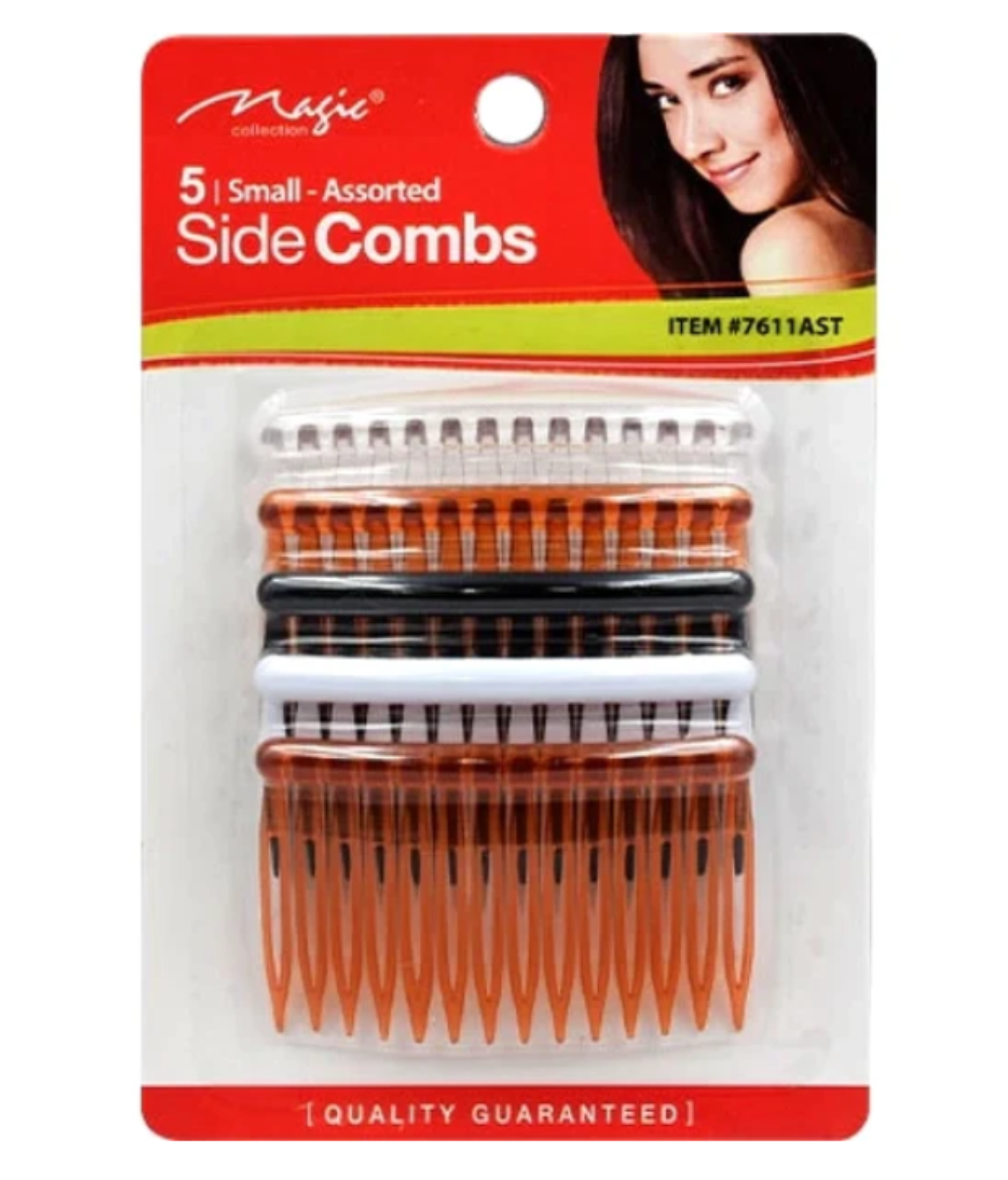 Magic Collection 5 Small Side Combs - Assorted (no.7611AST)